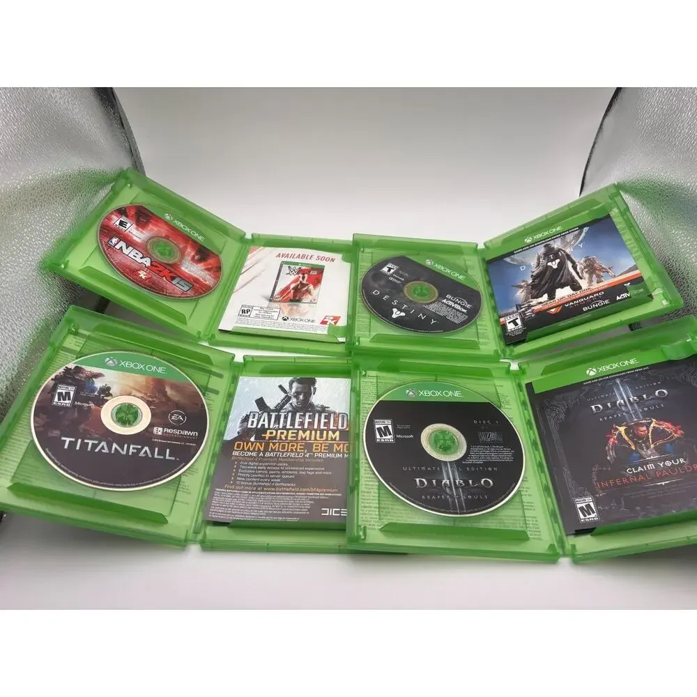 Lot of 4 Xbox One Games Tested Working Diablo III Titanfall Destiny NBA 2K15
